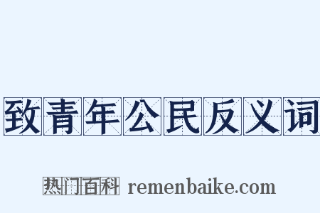 致青年公民反义词是什么意思的图片